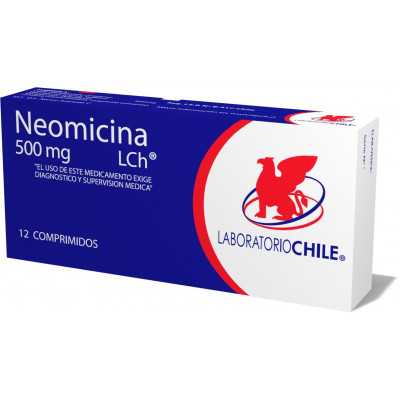 Neomicina 500mg x12com. (Chile)
