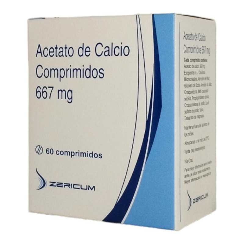 ACETATO DE CALCIO 667mg X60COM ZERICUM CENABAST 