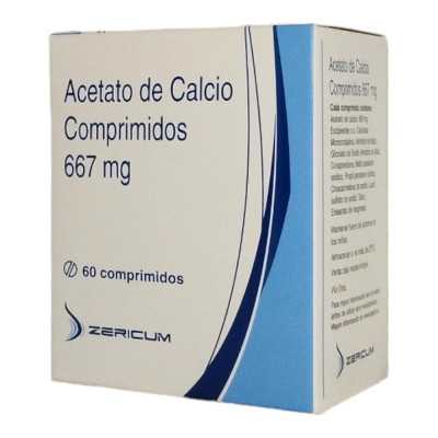 ACETATO DE CALCIO 667mg X60COM ZERICUM CENABAST 