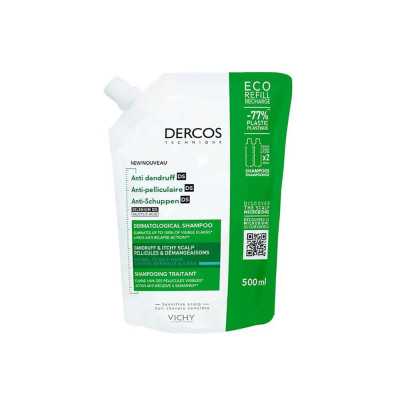 DERCOS SHAMPOO ANTICASPA CASPA GRASA REFILL 500ML