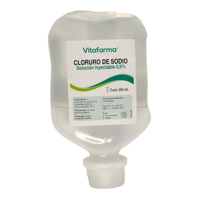 Cloruro de sodio 0,9% x 250 ml. (Vitafarma)