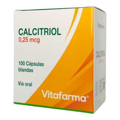 CALCITRIOL 0 25 ug x 100 cápsulas VITAFARMA 