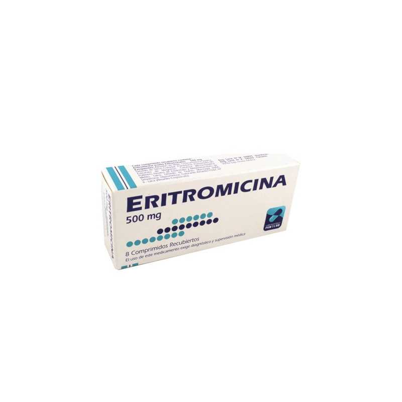 Eritromicina 500mg x8com. (Mintlab)