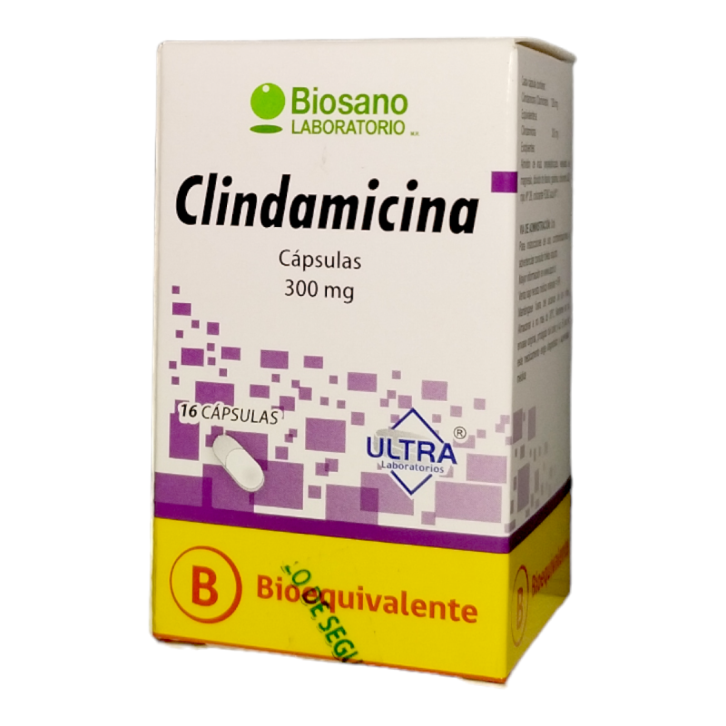 Clindamicina 300 Mg X 16 Cápsulas. (Biosano)