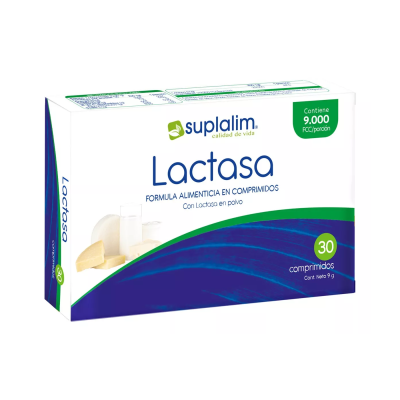 Lactasa 9000 Fcc x 30 comprimidos. (Suplalim)