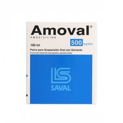 Amoval 500mg/5ml jarabe 100ml