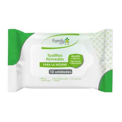 TOALLAS HUMEDAS HIGIENIZANTE X10 FAMILY SET 