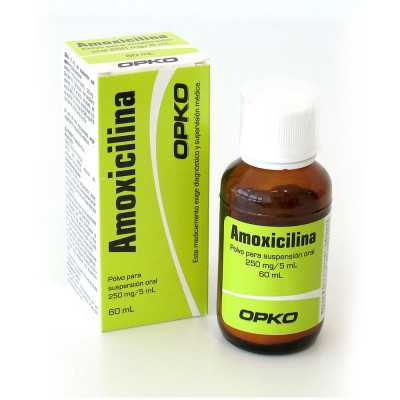 Amoxicilina 250mg/5ml jarabe 60ml (Opko)
