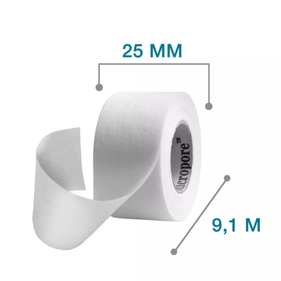 Tela Micropore Blanca 2,5cm x 9,1m. (3M)