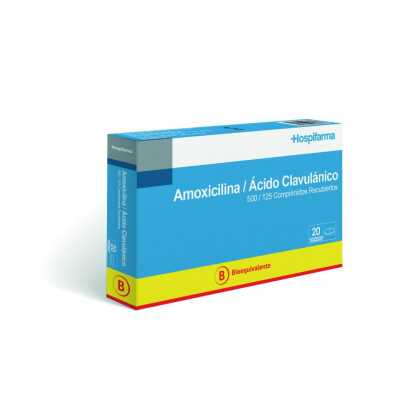 Amoxicilina Acido Clavulanico 500/125 x20com. (Hospifarma)