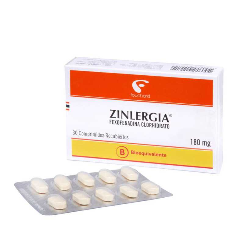 ZINLERGIA 180mg X30COM 