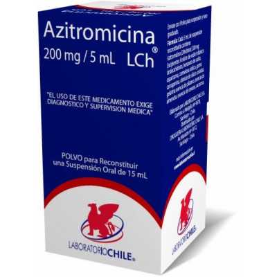 Azitromicina 200mg/5ml solucion oral 15ml (Chile)