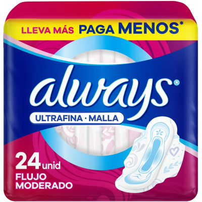 Always Ultrafina Malla con alas x 24 unidades.