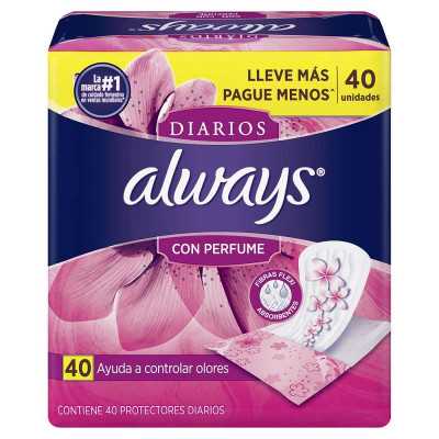 ALWAYS PROTECTOR DIARIO CON PERFUME X40