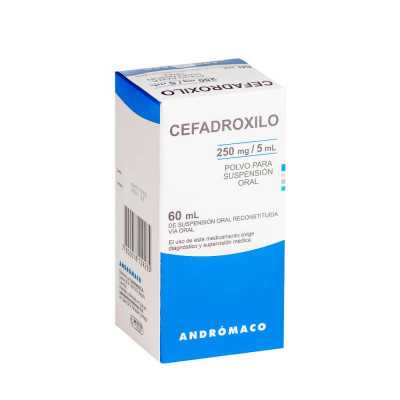 Cefadroxilo 250mg/5ml jarabe 60ml (Andromaco)