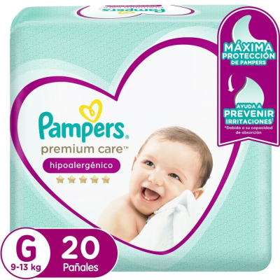 Pampers Premium Care Talla G x 20 unidades.