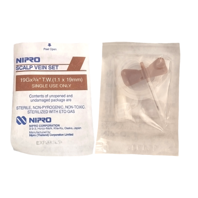Mariposa Scalp-Vein 19G x 3/4" (Nipro)