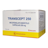 Transcept 250 mg x 100 comprimidos. (Cenabast) Inmunosupresores