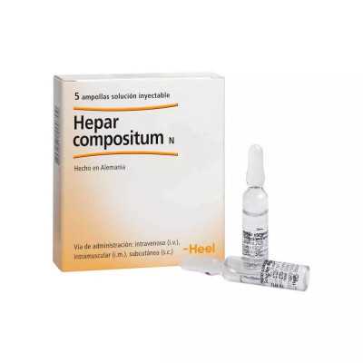 HEEL HEPAR COMPOS N SOL INY X 5 AMP