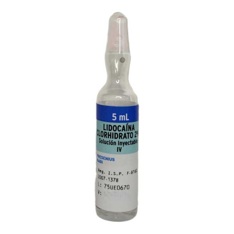 LIDOCAINA HCl 2 AMPOLLA VIDRIO 5mL FRESENIUS 