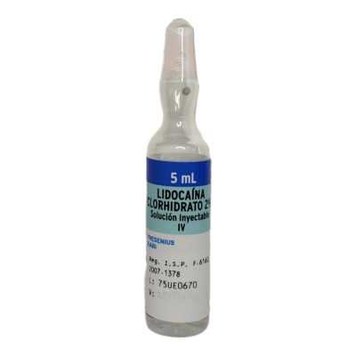 LIDOCAINA HCl 2 AMPOLLA VIDRIO 5mL FRESENIUS 