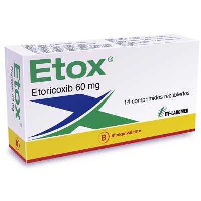 ETOX 60MG X14COM REC