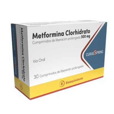 METFORMINA XR 500mg X30COM CURAESPRING 