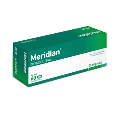 Meridian 25 mg x 60 comprimidos.