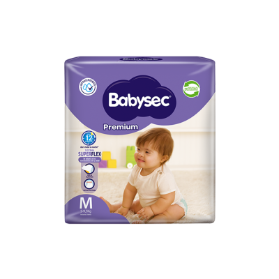 Babysec Premium pañales desechables talla M 20 unidades.