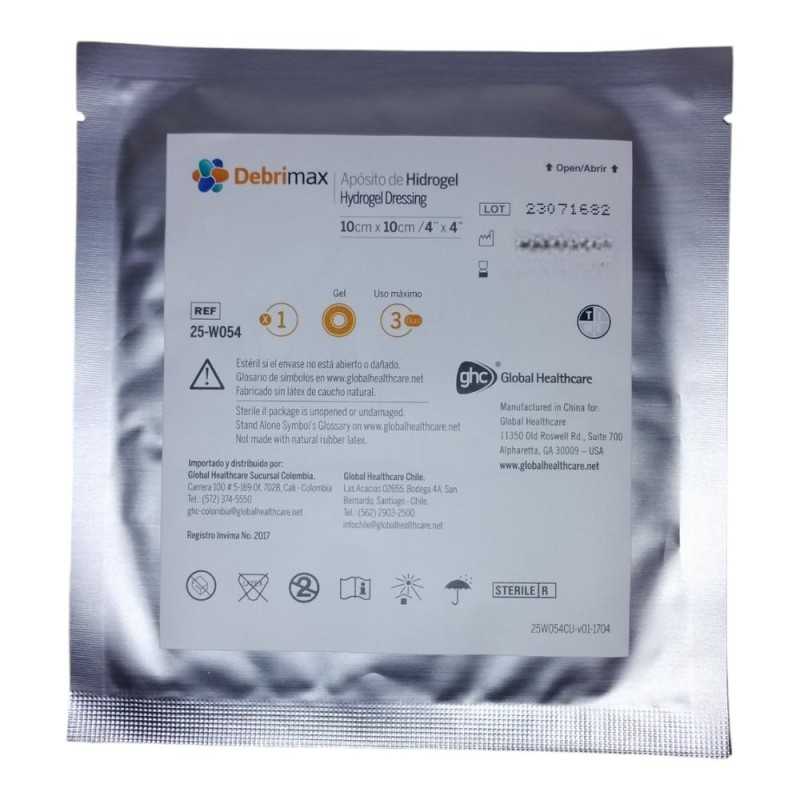 APOSITO DE HIDROGEL LAMINA 10X10 CM Debrimax 