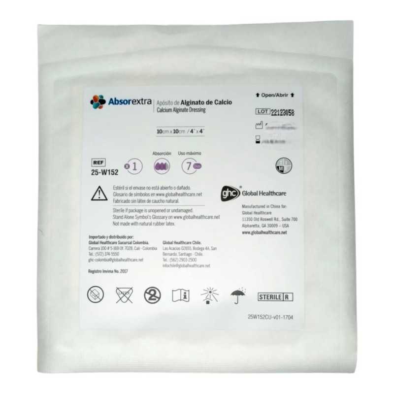 APOSITO ALGINATO CALCIO 10X10 GHC 