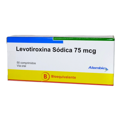 Levotiroxina 75 mcg x 50 comprimidos. Alembic (Cenabast)
