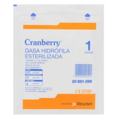 GASA HIDROF ESTERIL 1X1/4YDA 90X23CM CRANB X12U