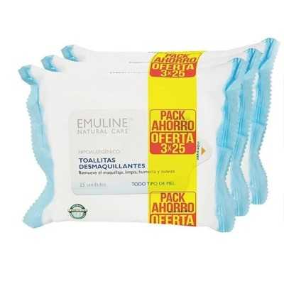 EMULINE TOALLITAS DESMAQUILLANTES TRIPACK 75UD