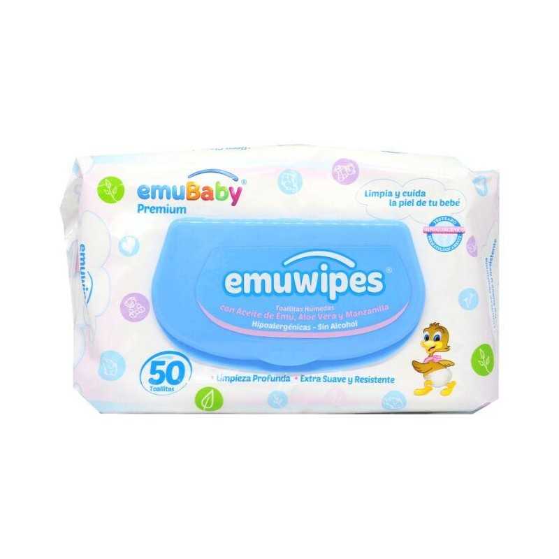 EMUWIPES TOALLITAS HUMEDAS PREMIUM C/TAPA X50
