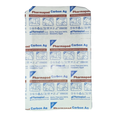 Pharmapad Carbón Ag apósito carbón activado + plata 7,5 x 10 cm.