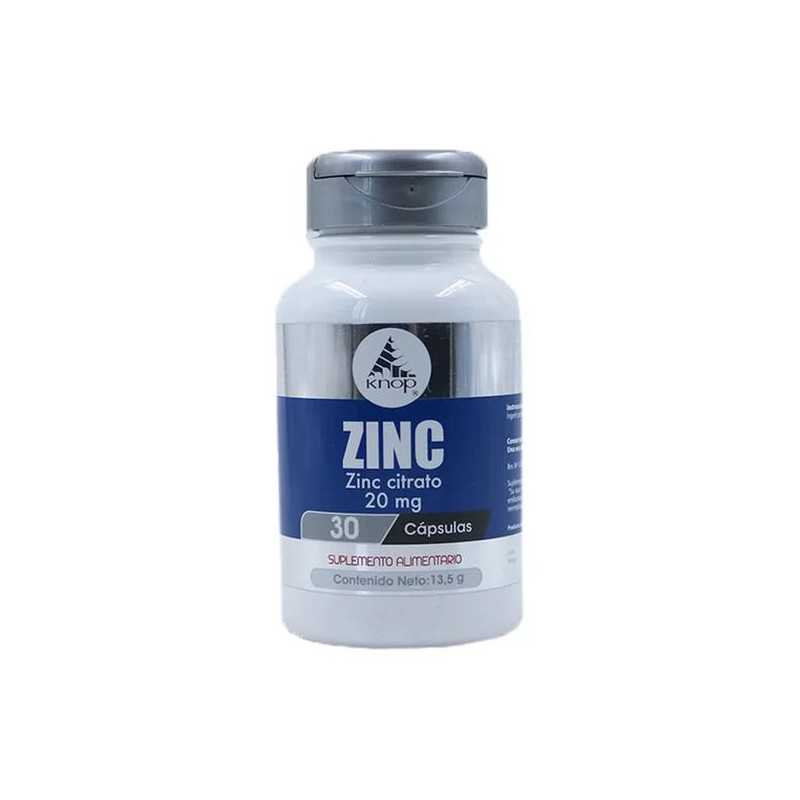 ZINC CITRATO 20MG X30CAP KNOP 