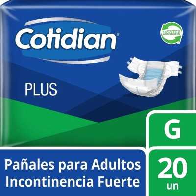 COTIDIAN PLUS PAÑAL ADULTO TALLA G X 20