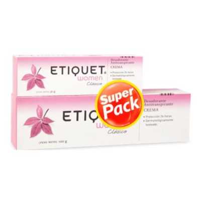ETIQUET MUJER DESODORANTE CREMA PACK 100 30 GR 
