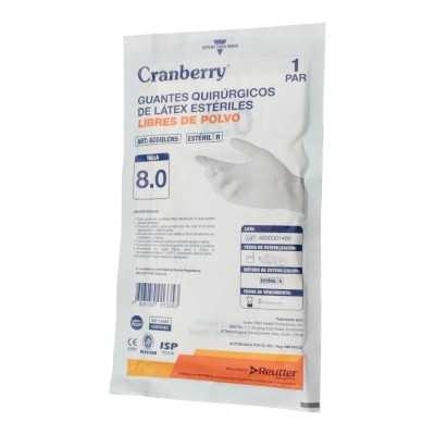 GUANTE QUIR ESTER L/POLVO N 8 x 1PAR CRANBERRY 