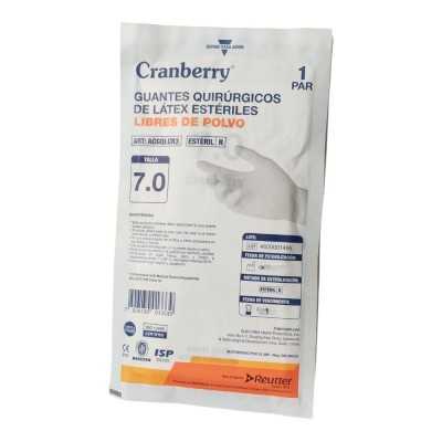 GUANTE QUIR ESTER L/POLVO N 7 x 1PAR CRANBERRY 
