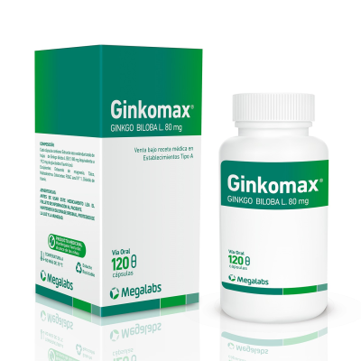 Ginkomax 80 mg x 120 cápsulas.