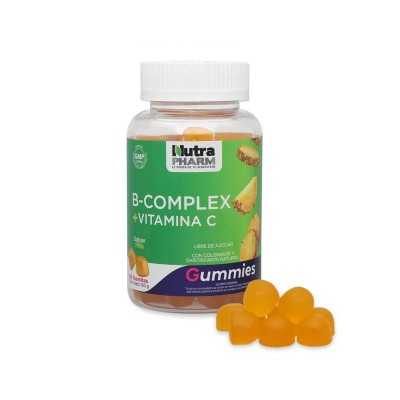 B-COMPLEX VIT C SABOR PIÑA x 60gom NUTRAPHARM 