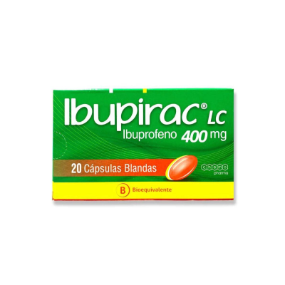 Ibupirac LC 400 mg x 20 cápsulas blandas.