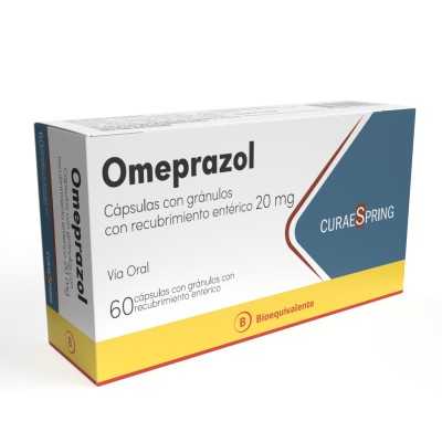 Omeprazol 20 mg x 60 cápsulas. (Curae Spring)