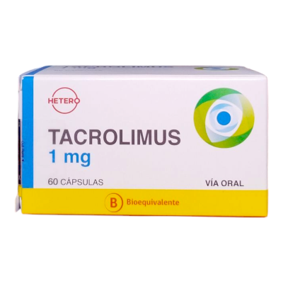 Tacrolimus 1 mg x 60 cápsulas. (Seven Pharma)