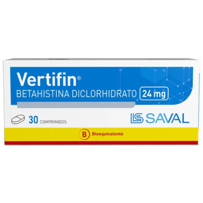 Vertifin 24 mg x 30 comprimidos.