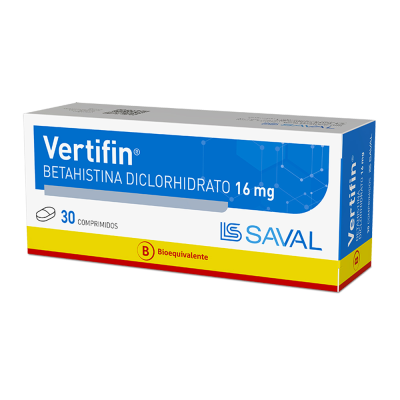 Vertifin 16 mg x 30 comprimidos.