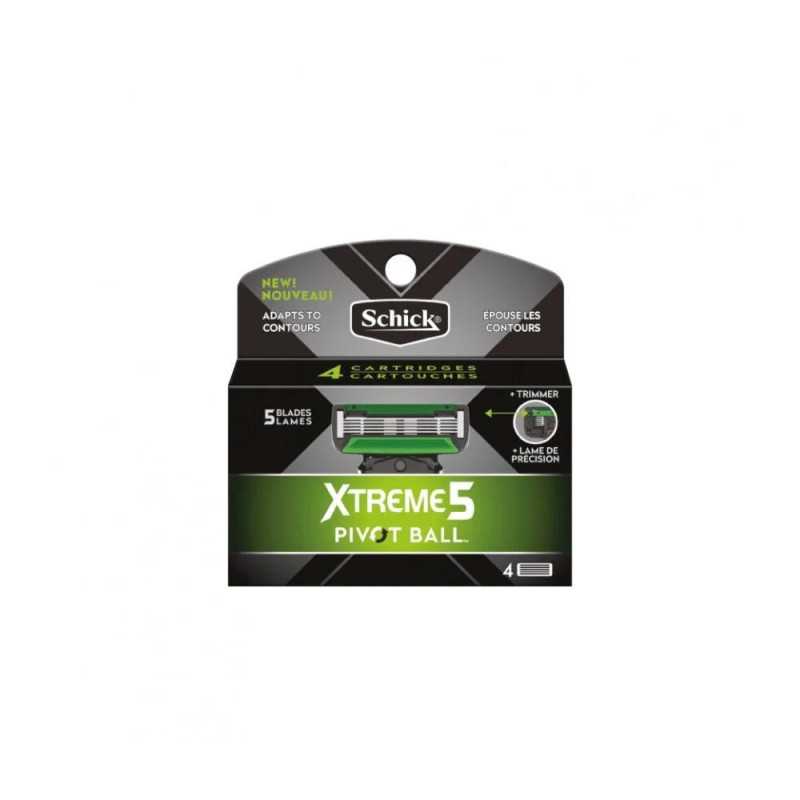 SCHICK XTREME 5 PIVOT BALL X 4 REPUESTOS