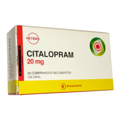 Citalopram 20 mg x 30 comprimidos. (Seven Pharma)